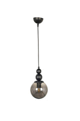 Endless Single Chandelier Black Smoked Glass - Swordslife