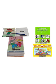 English Set _ 54 Pieces Visual Card Flashcards - English -539 Words Activity Coloring Book - Swordslife