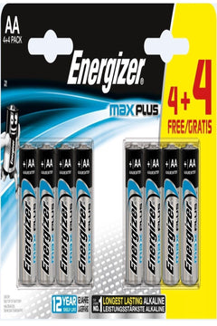 Alkaline AA Batteries - 8 High-Performance Rechargeable Cells