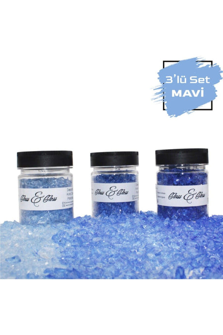 Colored Glass Shards For Epoxy Resin Blue