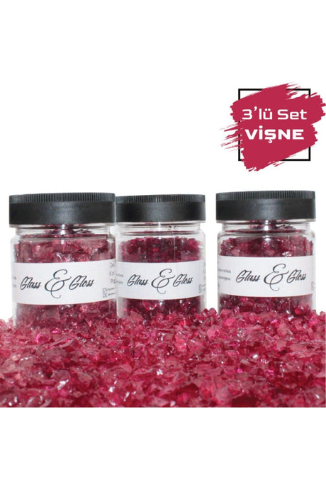 Colored Glass Shards Cherry For Epoxy Resin