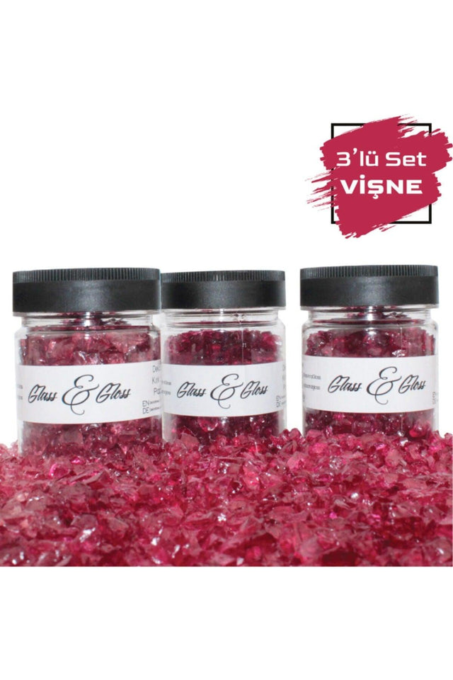 Colored Glass Shards Cherry For Epoxy Resin