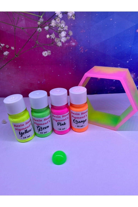 Epoxy Resin Neon Pigment Set 4 Colors