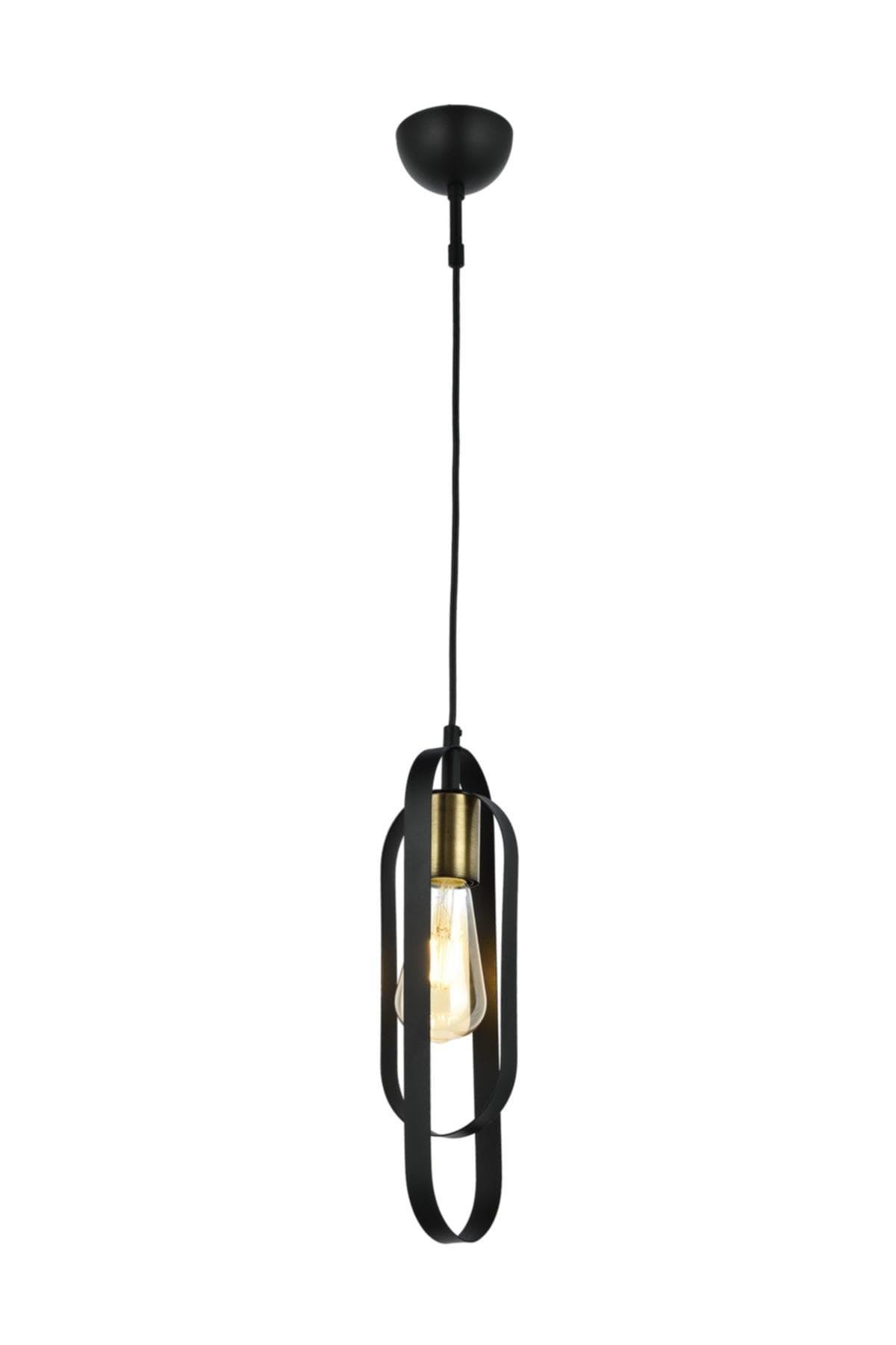 Esse Single Black Tumbled Pendant Lamp Chandelier - Swordslife