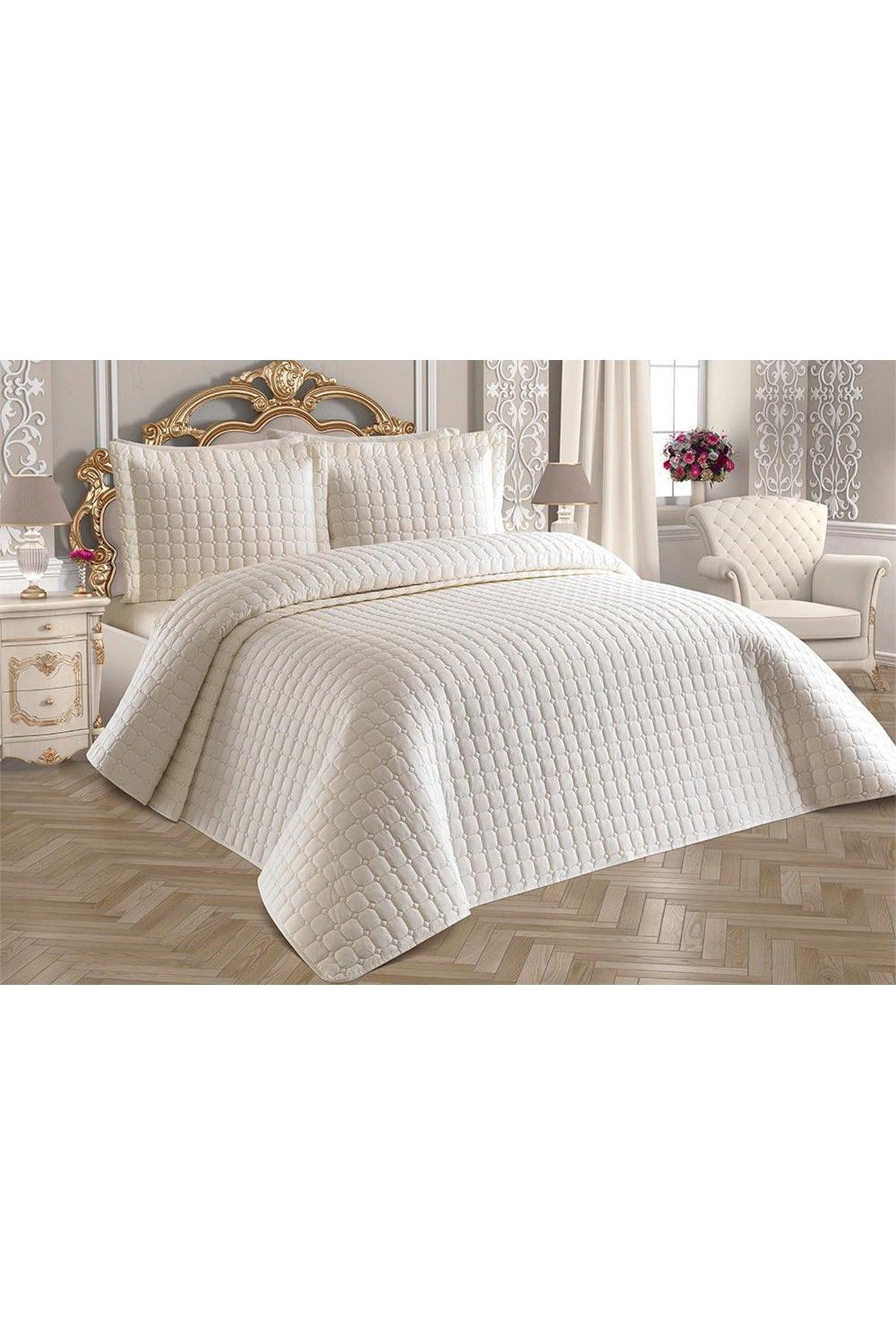 Estiva Double Bedspread Cream - Swordslife