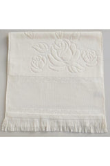 Etamine Embroidered Velvet Towel with Mother and Girl 2 Pcs