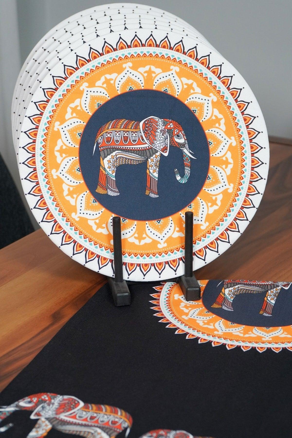 Ethnic Elephant Patterned Runner, 2-Piece Supla Cover (Excluding wooden Suplas) - Swordslife