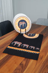 Ethnic Elephant Patterned Runner, 6-Piece Supla Cover (Excluding wooden Suplas) - Swordslife