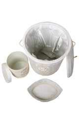 Exclusive Cream 6 Pcs Lacy Bathroom Dirty