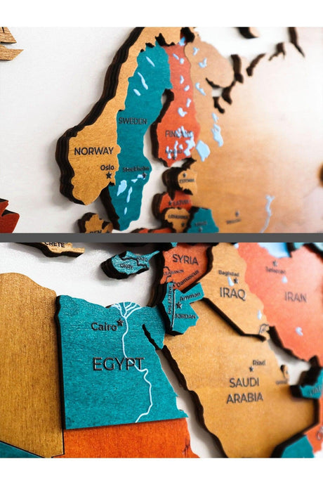 Exotic Wooden World Map - Swordslife