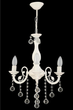 Cast Iron 3 Piece White Chandelier - Swordslife