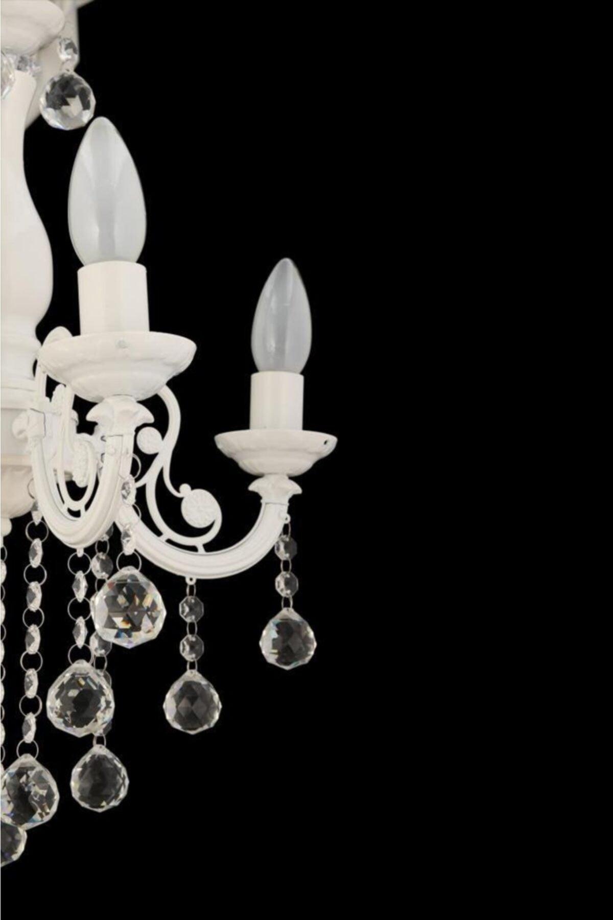 Cast Iron 3 Piece White Chandelier - Swordslife