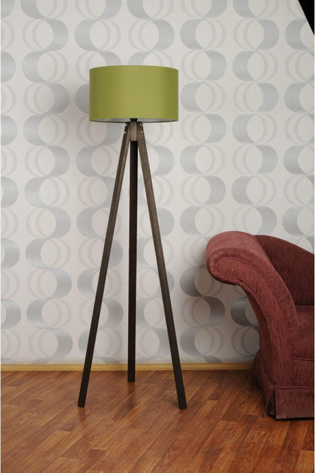 Fabric Headboard 3-Legged Tripod Floor Lamp Lampshade---green-c - Swordslife