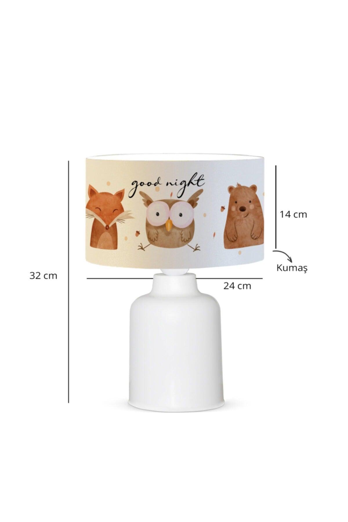 Fabric Printed Owl And Friends Kids Room Lampshade Ayd-3053 - Swordslife