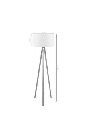 Fabric Headed Walnut Floor Floor Lamp - Swordslife