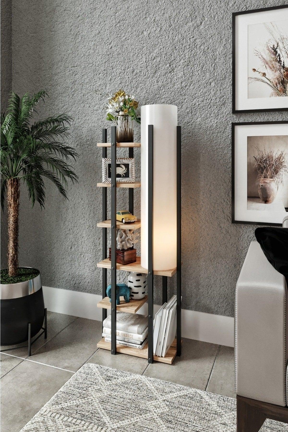 Moda Dor Floor Lamp Atlantic Pine Black Foot - Swordslife