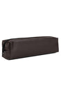 Faux Leather Dark Brown Pencil Case