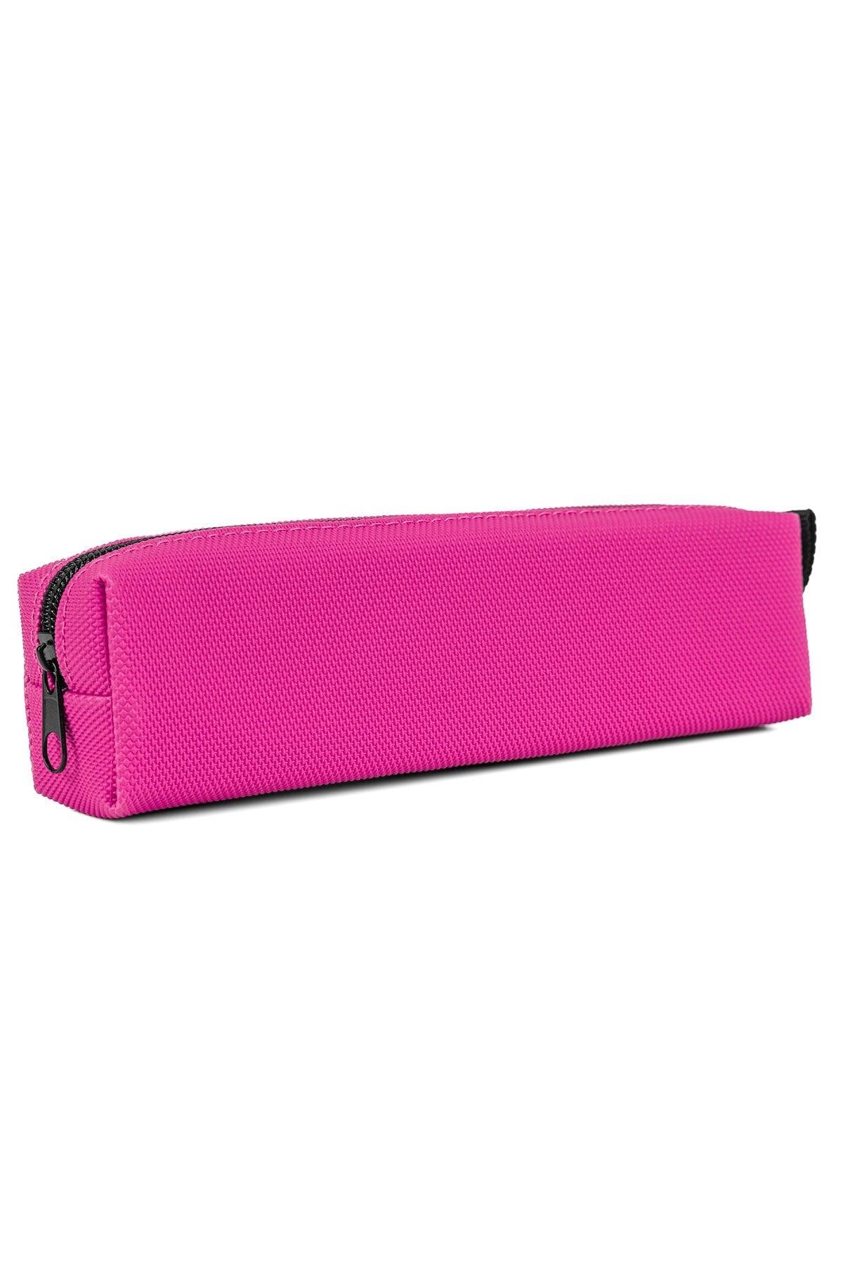 Faux Leather Pink Pencil Case