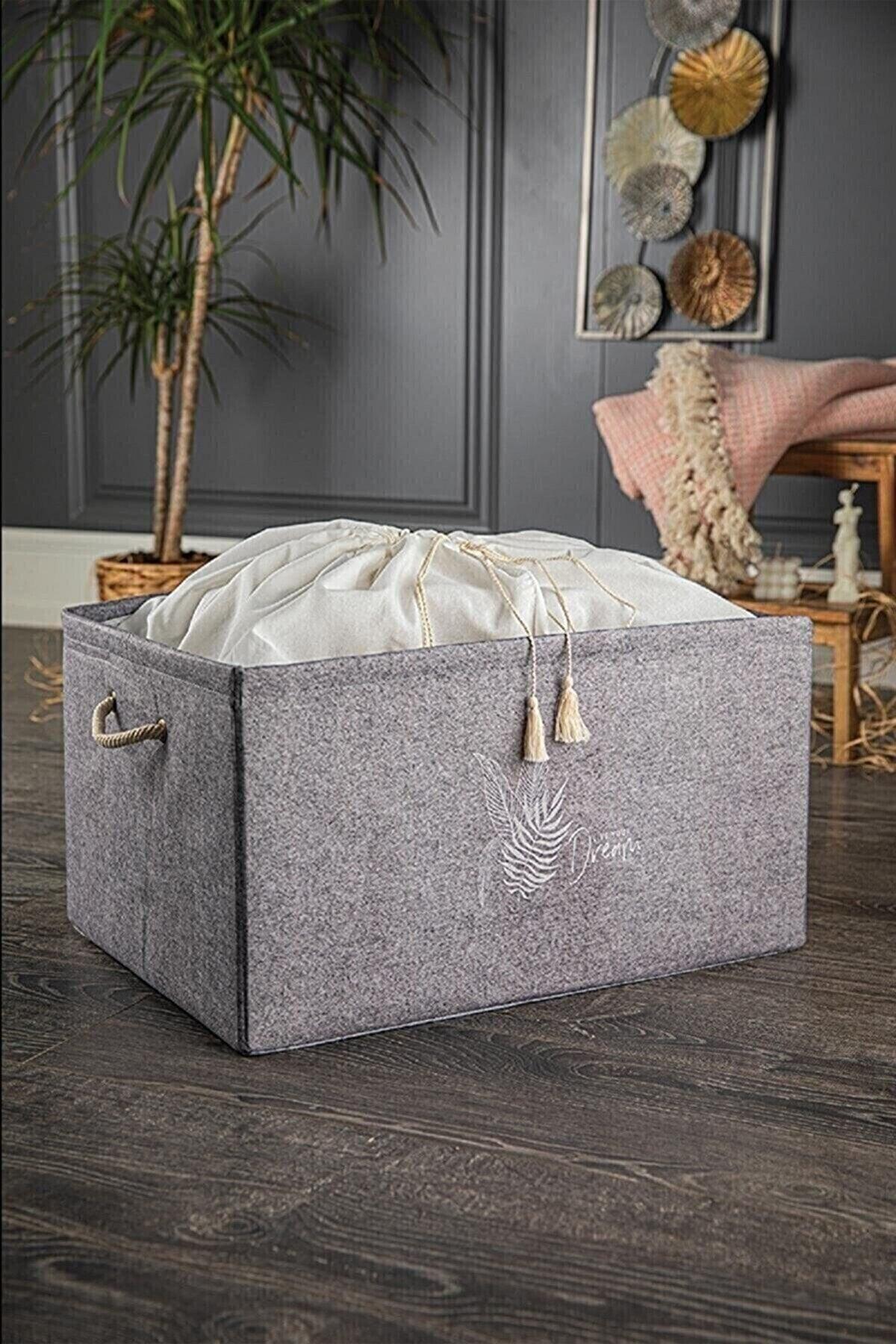 Felt Bag Organizer Basket - Multi-Purpose Storage Organizer Box Gray Maxi Storage Bag - Swordslife