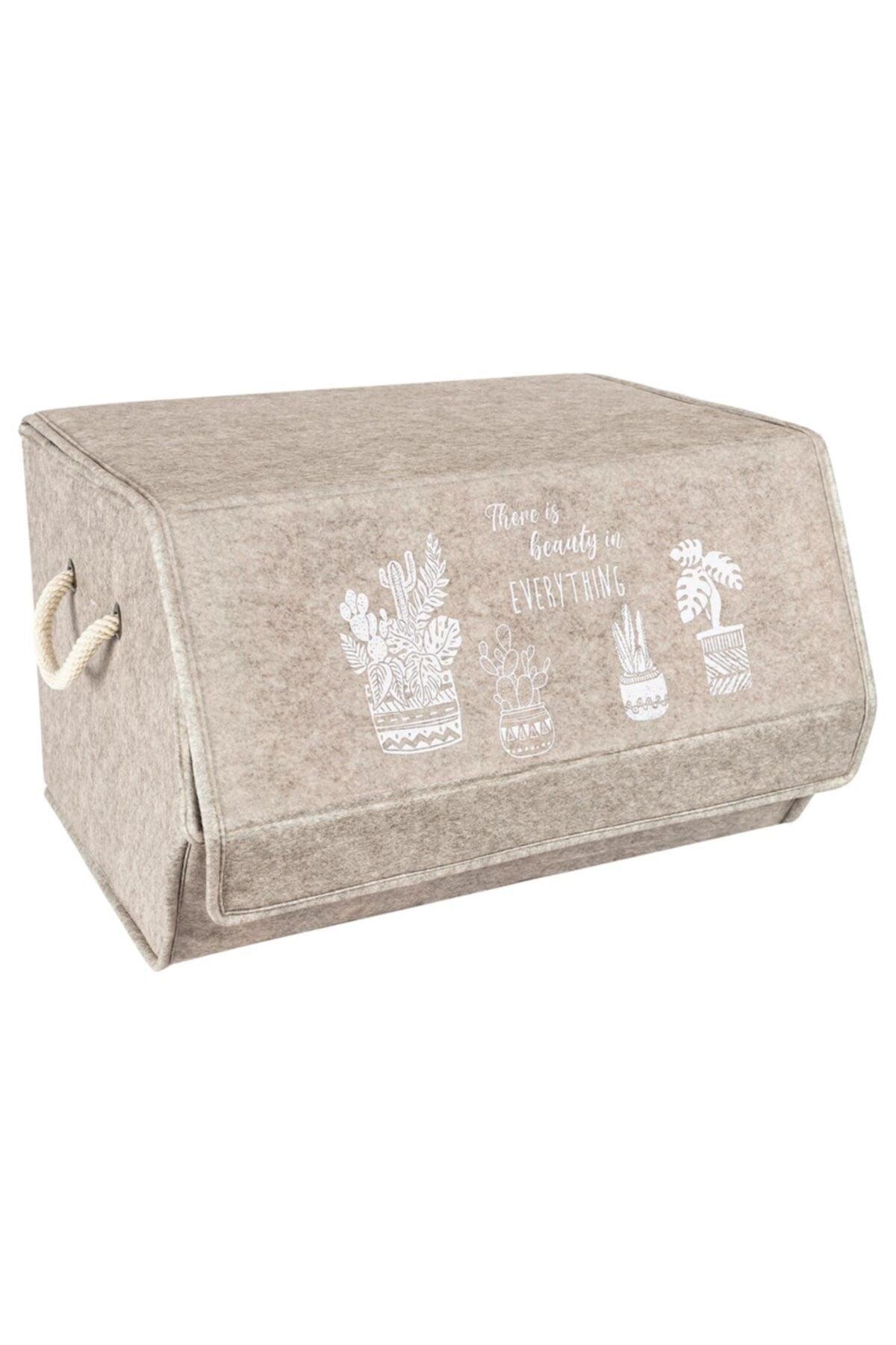 Felt Corner Lid Organizer Basket - Multi-Purpose Storage Organizer Box Brown - Swordslife