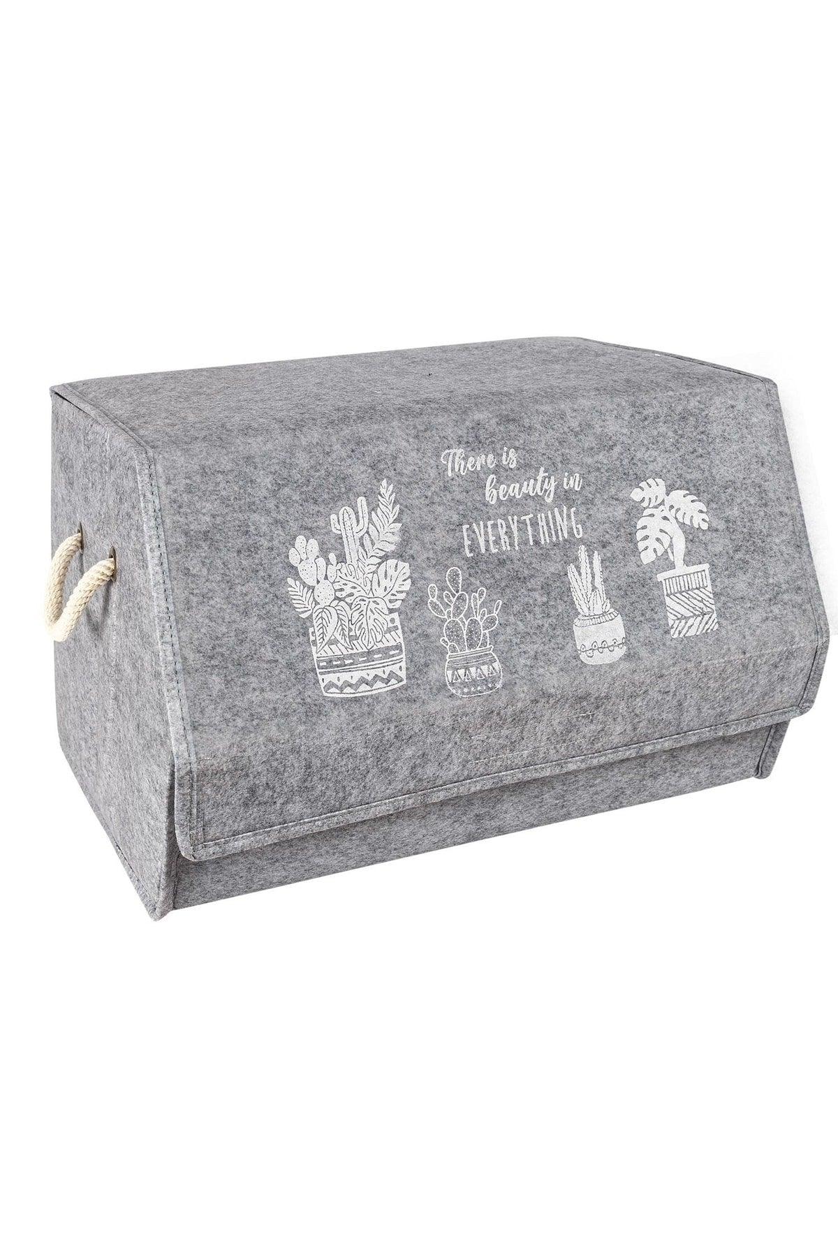 Felt Organizer Basket With Corner Lid - Lot