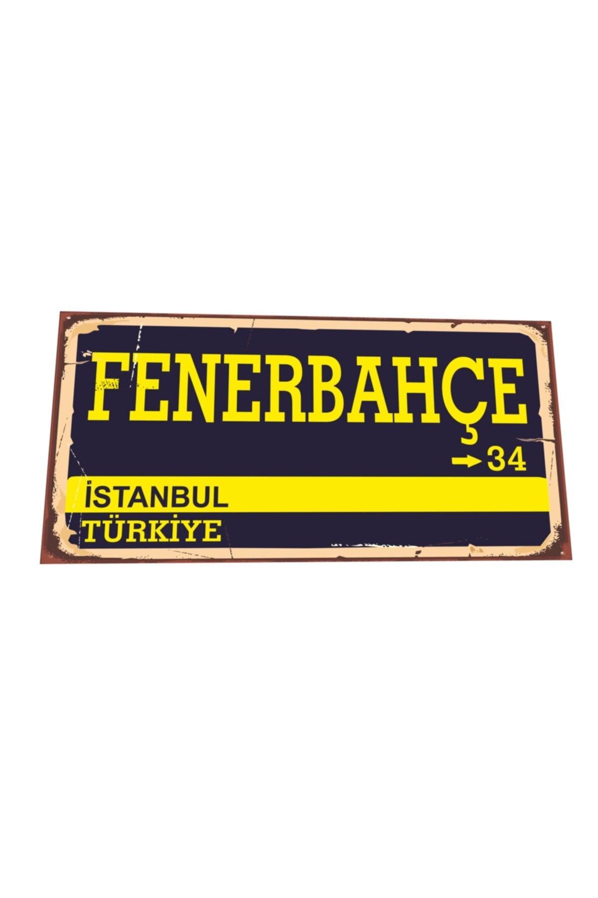 Fenerbahce Istanbul Street Sign Mini Retro Wooden Poster - Swordslife