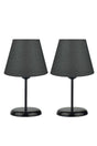 Fiesta Sun Double Metal Leg Lampshade Table Lamp - Black Leg (black) - Swordslife