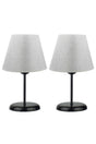 Fiesta Sun Double Metal Leg Lampshade Table Lamp - Black Leg (gray) - Swordslife