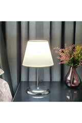 Fiesta Sun Metal Leg Lampshade Table Lamp - Wide Chrome (cream) - Swordslife