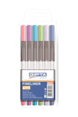 Fineliner Pen 0.4 Mm Pvc Box 6 Colors