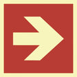 Fire protection sign - arrow / directional arrow / 148x148 / foil - Swordslife