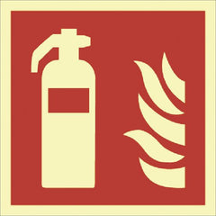 Fire protection sign - fire extinguisher / 200x200 / foil - Swordslife