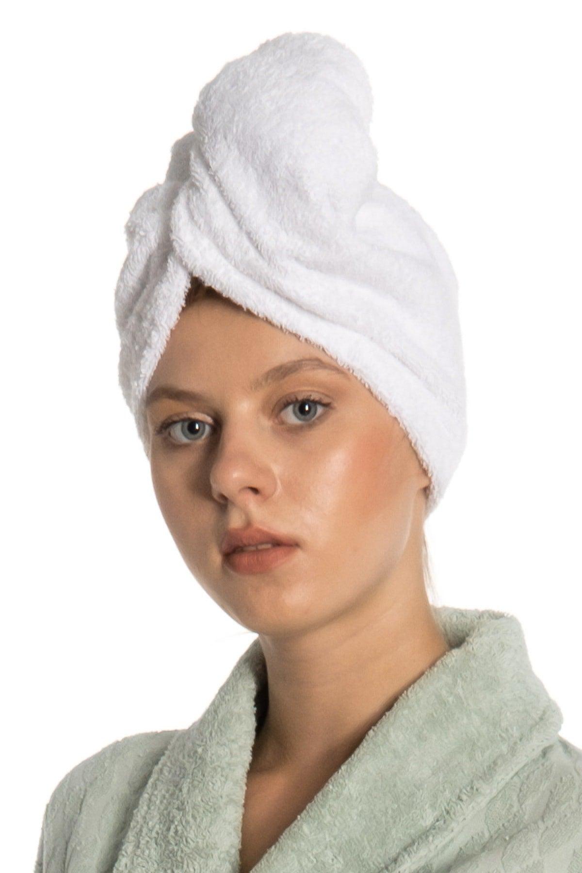 Flat Eponge Button Towel Hair Drying Cap - Swordslife