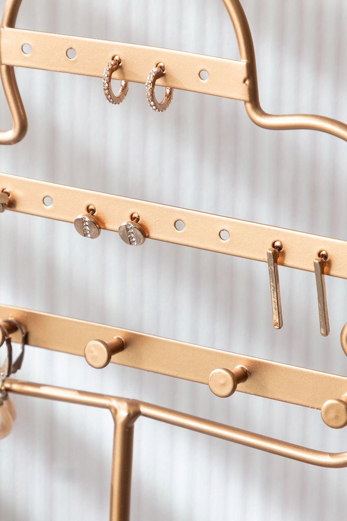 Fleur Decorative Jewelry Stand - Gold - Swordslife