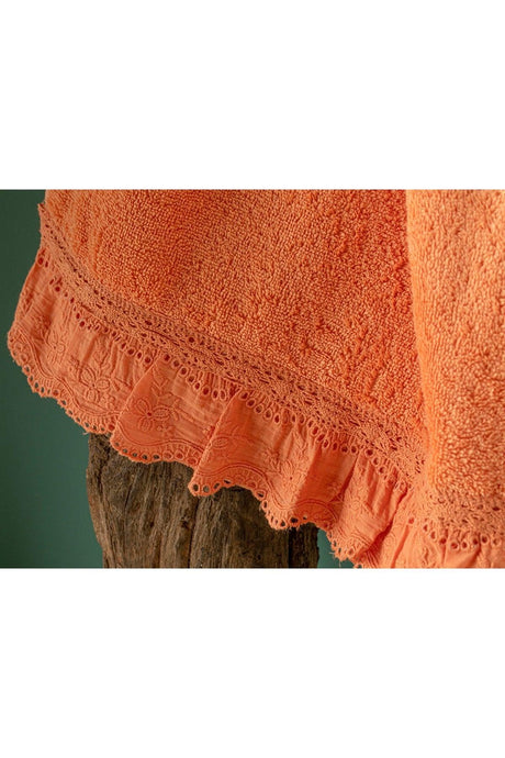 Flora Cotton Embroidered Face Towel 50x70 Cm