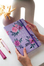 Floral Notebook Plain Purple 17x24 Cm