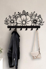Flower Patterned Clothes Hanger - Metal Hanger