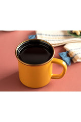 Flowertopia Enamel Mug 350 Ml Mustard - Swordslife