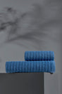 Fluffy 2 Pcs Bath Towel Set Indigo - Swordslife