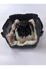 Fluffy Cat Box Mat/blanket Brown