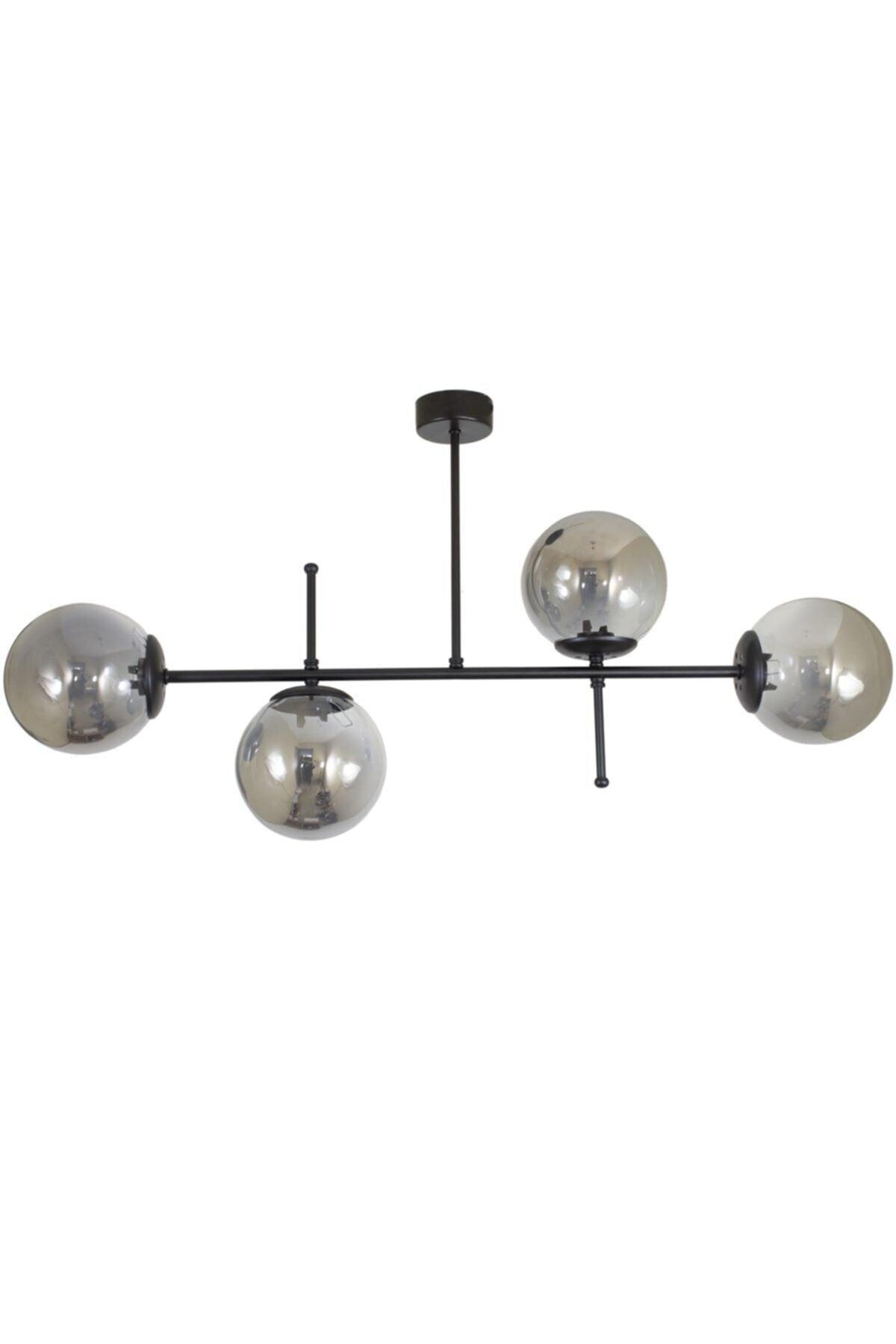 Quadruple Black Model Modern Glop Smoked Glass Chandelier - Swordslife