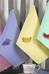 FruitEmbroidered Kitchen Towel Set I Drying