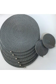 Smoked Cord Rope Placemat 6 Pieces