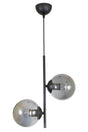 Fumi Modern Design Closed Black Case Smoked Glass Double Chandelier - Swordslife