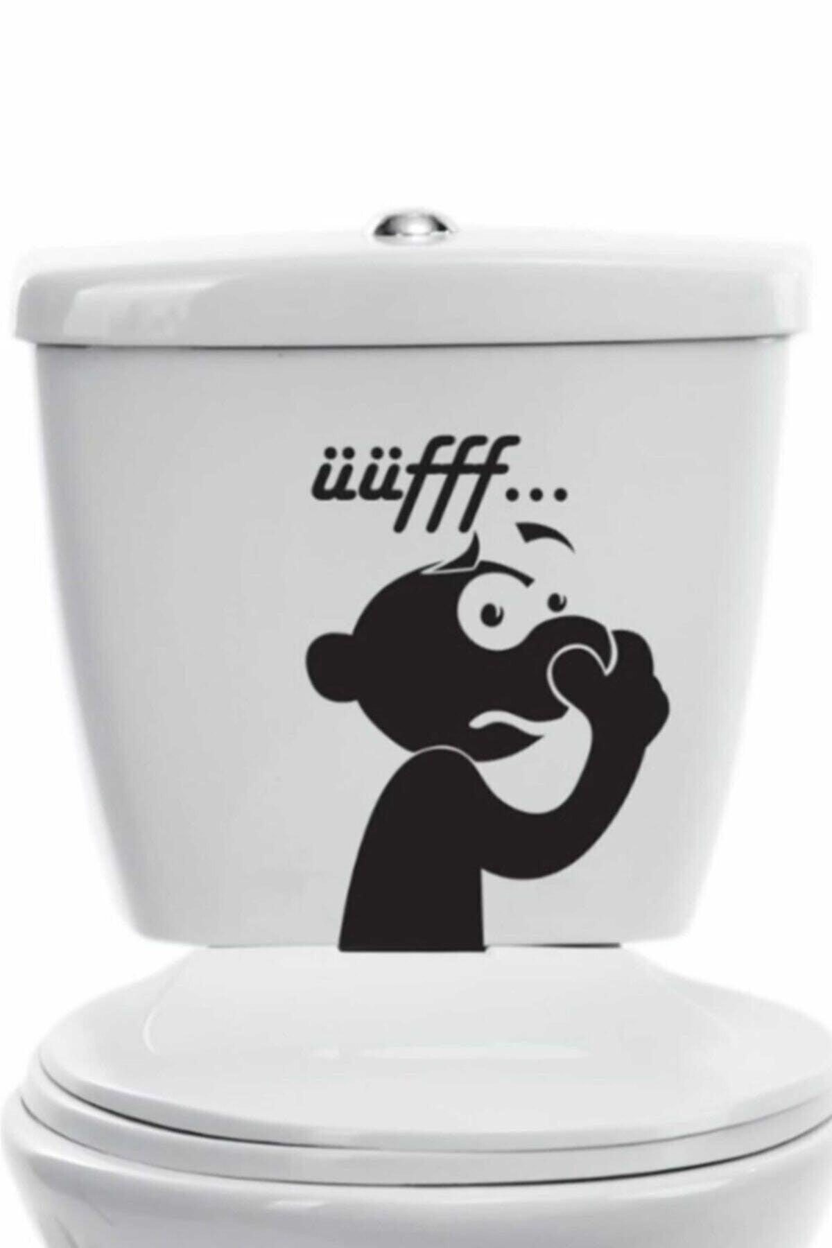 Funny Decorative Toilet Bowl Bathroom Sticker Black - Swordslife
