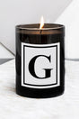 Letter G Large Size Black Glass Candle - Swordslife