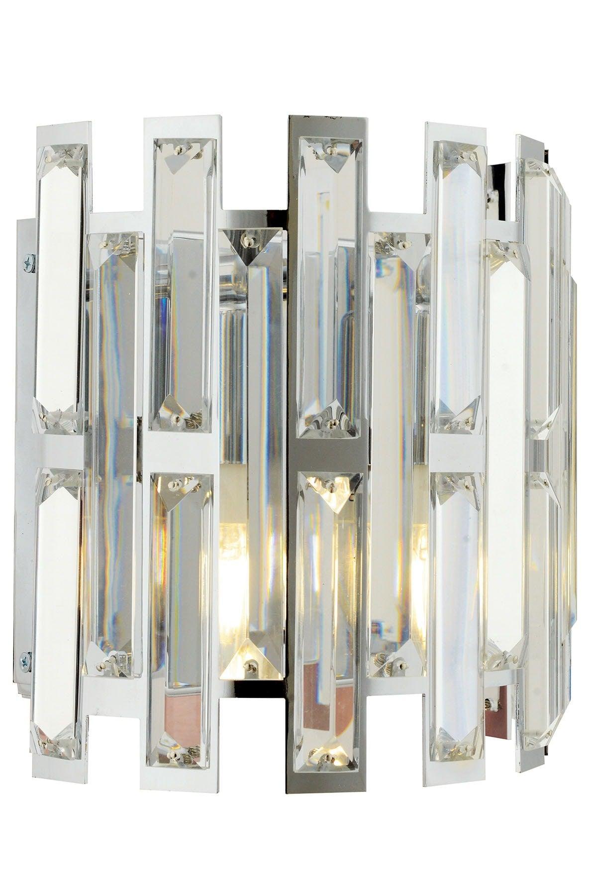 Galliano Chrome Plated Crystal Stone Wall Lamp for Bedroom-Bedhead-Living Room Sconce - Swordslife