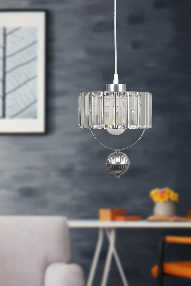 Gallon Single Lux Crystal Chandelier Chrome - Swordslife