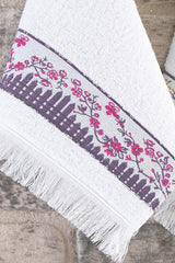 Garden Floral Embroidered 6 Pcs 30x50 Cm Hand And Face Towel Set Kitchen Towel - Swordslife