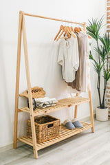 Clothes Hanger With Two Shelves 148 X 106 Cm - Swordslife